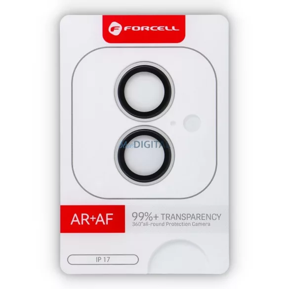 Sticlă temperată pentru obiectivul camerei foto Premium Forcell - iPhone 17 Silver