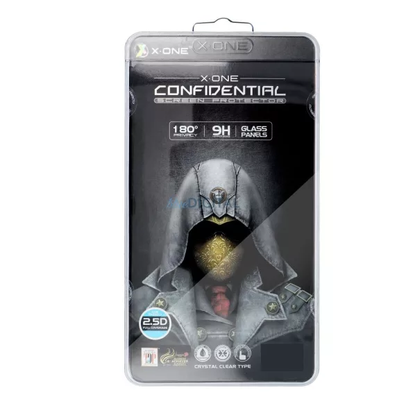 X-ONE Full Cover Extra Strong Privacy - iPhone 17 Air (adeziv complet) sticlă temperată 9H