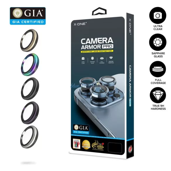 X-ONE Sapphire Camera Armor Pro - pentru iPhone 17 Pro - argintiu