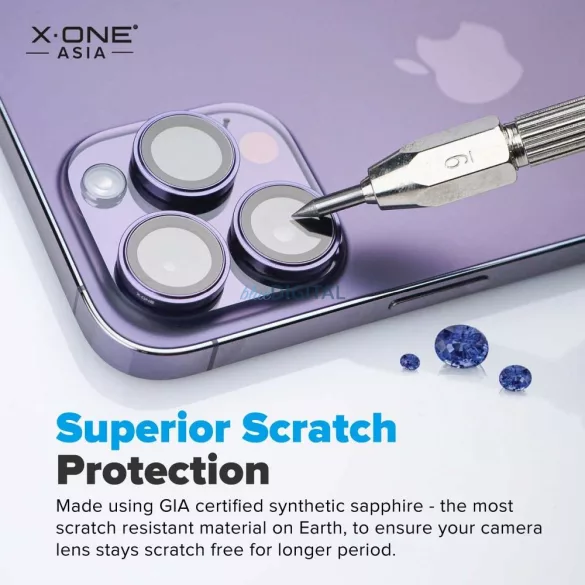 X-ONE Sapphire Camera Armor Pro - pentru iPhone 17 Pro - argintiu