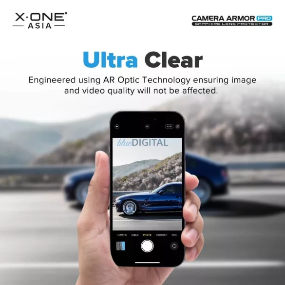 X-ONE Sapphire Camera Armor Pro - pentru iPhone 17 - argintiu