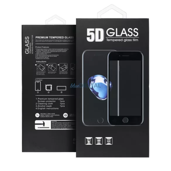 Sticlă temperată 5D Full Glue - pentru Honor 400 Smart 5G / 400 Smart 4G / X7d 4G negru