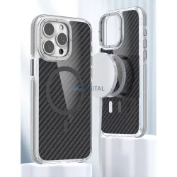   HUSĂ! - FIBER caz comapitble cu MagSafe pentru XIAOMI Redmi 14C / POCO C75 4G gri