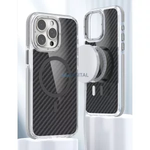 HUSĂ! - FIBER caz comapitble cu MagSafe pentru XIAOMI Redmi 14C / POCO C75 4G gri