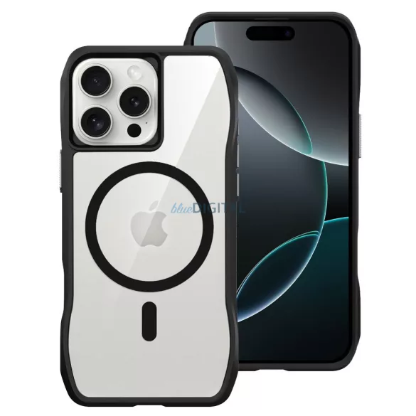 HUSĂ! - Carcasă ROAR SLIM DEFENDER compatibilă cu MagSafe pentru IPHONE 15 Pro Max în negru