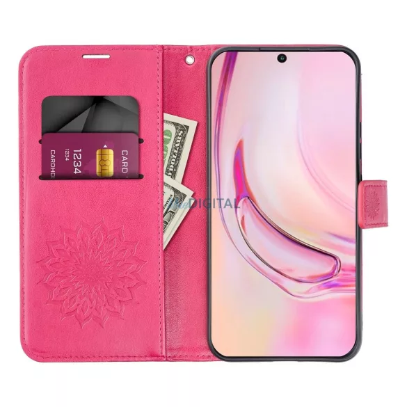 HUSĂ! - MEZZO Carcasă de carte pentru MOTOROLA G06 almond magenta