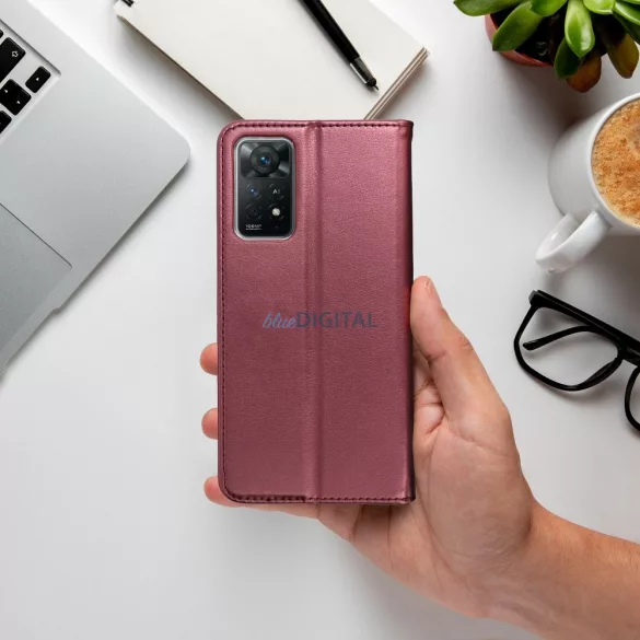 HUSĂ! - Geantă de carte SMART MAGNETO pentru MOTOROLA G06 burgundy