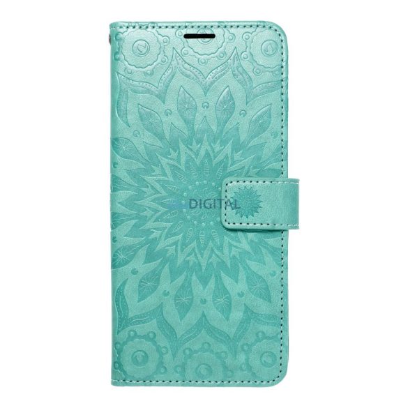 Carcasă de carte MEZZO Samsung Galaxy A17 4G/5G - albastru turcoaz "mandala"