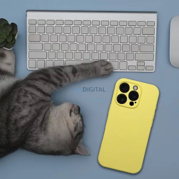 HUSĂ! - Carcasă SILICONE 2mm MagSafe compatibilă pentru iPhone Air - galben lămâie