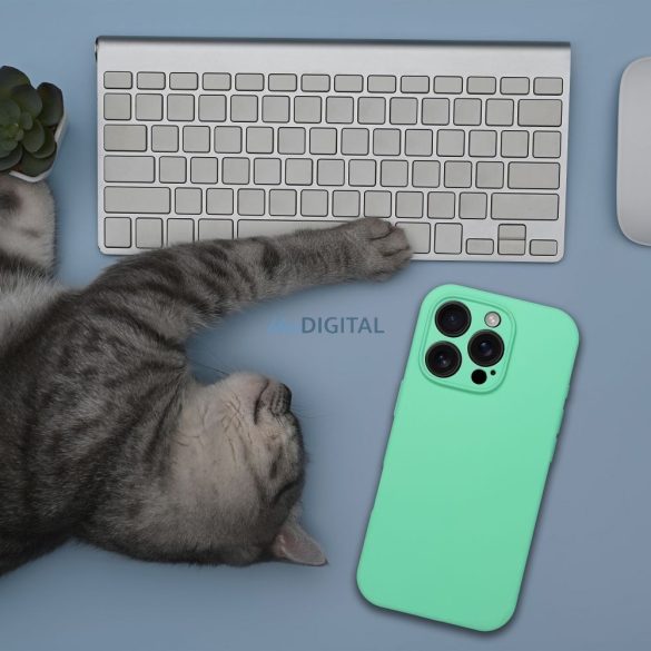 HUSĂ! - Carcasă SILICONE 2mm MagSafe compatibilă pentru iPhone Air - verde mentă