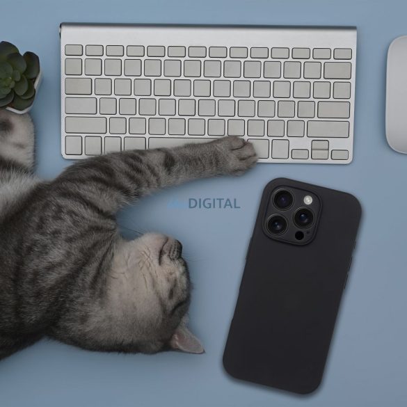 HUSĂ! - Carcasă SILICONE 2mm MagSafe compatibilă pentru iPhone Air - negru