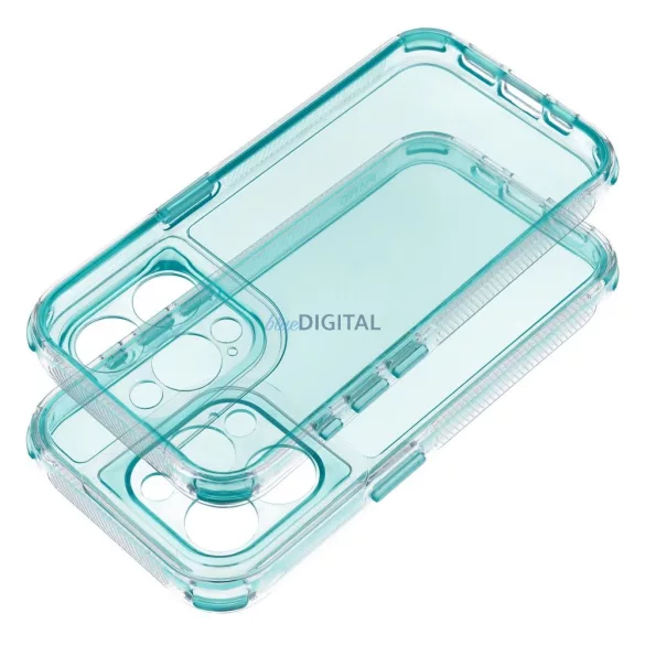 HUSĂ! - Carcasă MATRIX CLEAR pentru iPhone Air - albastru turcoaz