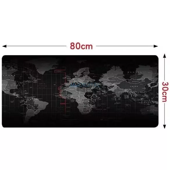 Suport pentru mouse / tastatură "Harta lumii" 30 x 80 x 2 mm RC-K-1073 negru