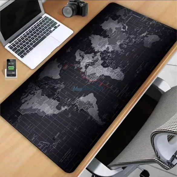 Suport pentru mouse / tastatură "Harta lumii" 30 x 80 x 2 mm RC-K-1073 negru