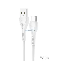   Cablu HOCO Cablu USB Cablu de date de încărcare cu energie rece pentru tip C 1 metru alb