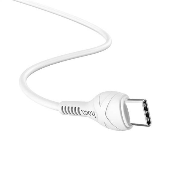 Cablu HOCO Cablu USB Cablu de date de încărcare cu energie rece pentru tip C 1 metru alb
