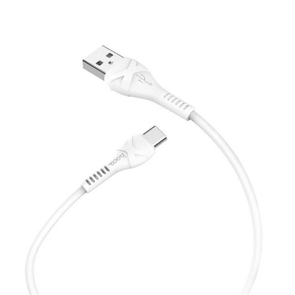 Cablu HOCO Cablu USB Cablu de date de încărcare cu energie rece pentru tip C 1 metru alb
