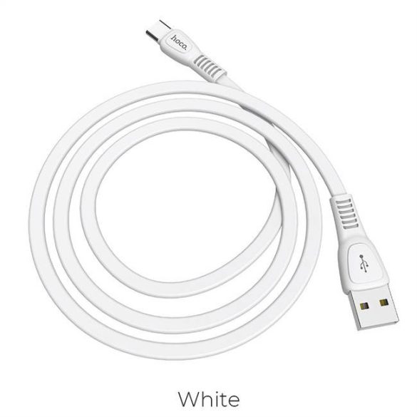 Cablu HOCO Cablu de date de incarcare USB Noah pentru Type C X40 1 metru alb