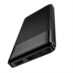 POWER BANK HOCO 10 000mAh cu LCD 2A EASY TRAVEL J72 negru