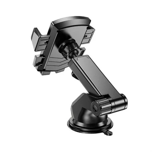 Suport auto HOCO pentru parbriz / consolă centrală DAVID un buton CA83 negru