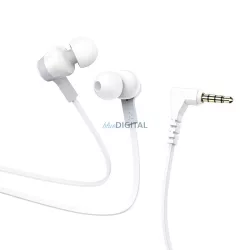   Căști de sârmă HOCO cu microfon cu mufă de 3,5 mm M86 alb