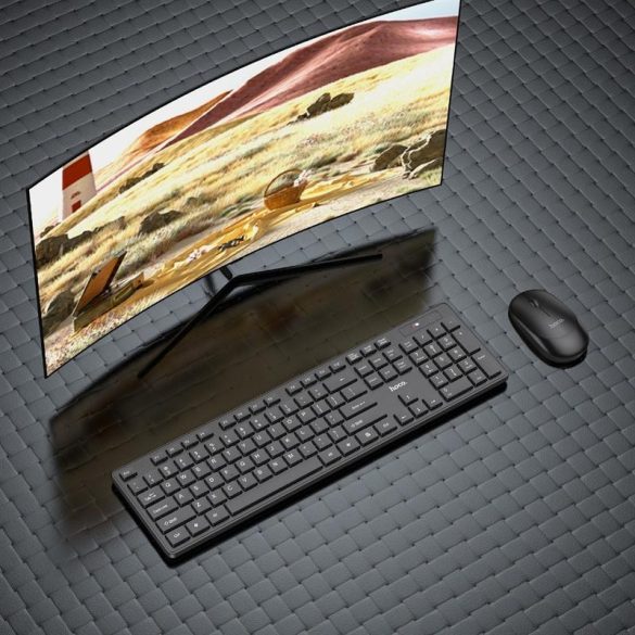 Set tastatură și mouse wireless HOCO GM17 negru