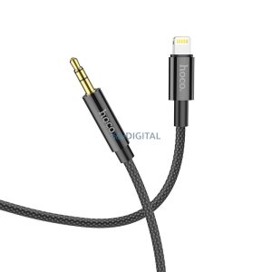 Cablu HOCO Mufă audio AUX 3,5mm la Lightninng 8 pini UPA19 1m negru