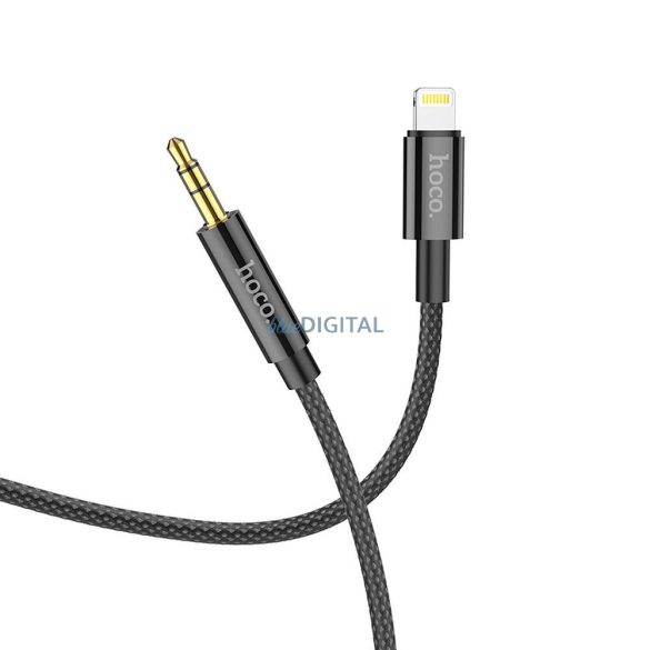 Cablu HOCO Mufă audio AUX 3,5mm la Lightninng 8 pini UPA19 1m negru