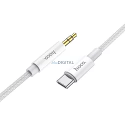 Cablu HOCO AUX Audio Jack 3,5mm la Tip C UPA19 1m argintiu
