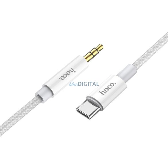 Cablu HOCO AUX Audio Jack 3,5mm la Tip C UPA19 1m argintiu