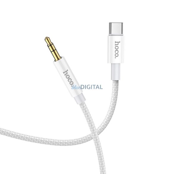 Cablu HOCO AUX Audio Jack 3,5mm la Tip C UPA19 1m argintiu