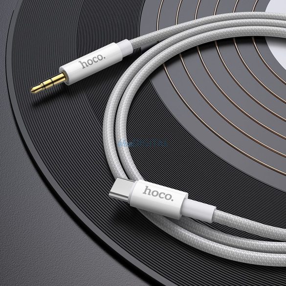 Cablu HOCO AUX Audio Jack 3,5mm la Tip C UPA19 1m argintiu