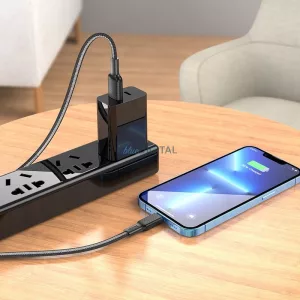 Cablu HOCO USB la iPhone Lightning 8-pini 2,4A Jaeger X69 1m negru alb