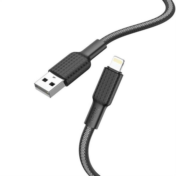 Cablu HOCO USB la iPhone Lightning 8-pini 2,4A Jaeger X69 1m negru alb