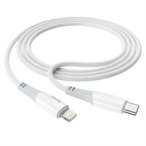 Cablu HOCO tip C la iPhone Lightning 8-pini Power Delivery PD20W Ferry X70 1m alb