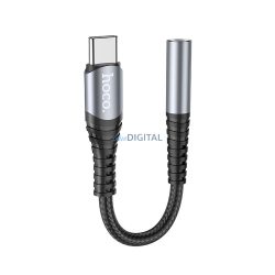   HOCO adaptor AUX Jack 3,5 mm (feminin) USB C (masculin) LS33 gri metalic