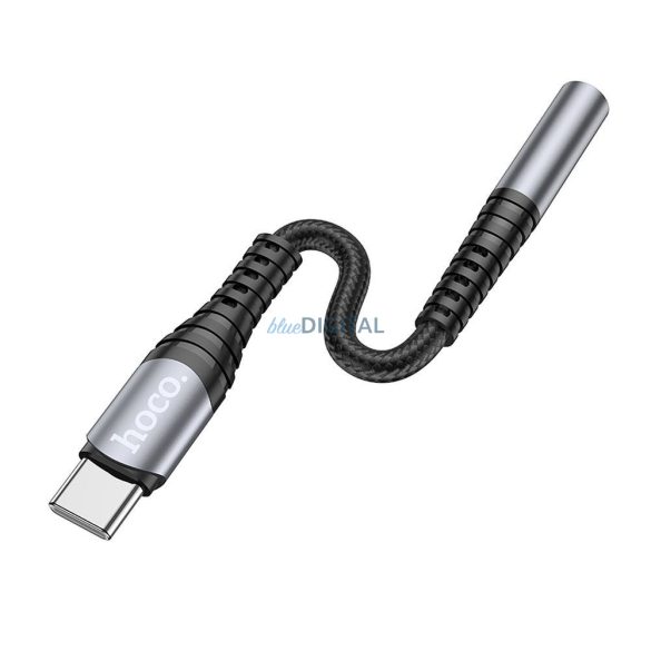 HOCO adaptor AUX Jack 3,5 mm (feminin) USB C (masculin) LS33 gri metalic