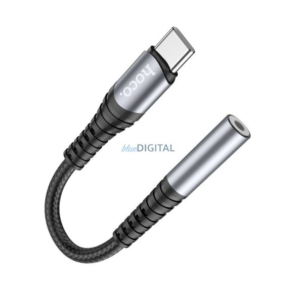HOCO adaptor AUX Jack 3,5 mm (feminin) USB C (masculin) LS33 gri metalic