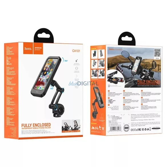 Suport pentru telefon pentru biciclete / motociclete Hoco CA101 negru