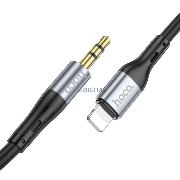 HOCO cablu AUX Jack 3,5 mm și Lightning UPA22 1 m negru