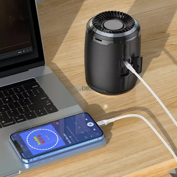 HOCO cablu AUX Jack 3,5 mm Lightning UPA22 1 m alb