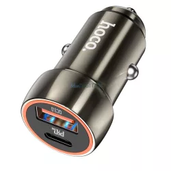   Încărcător auto HOCO tip C + USB QC3.0 Power Delivery 20W Z46A metal gri