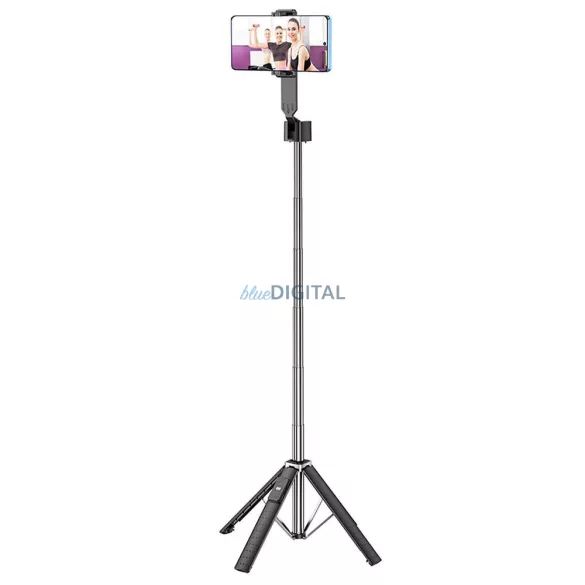 HOCO selfie stick fourpod cu telecomandă bluetooth Wave K18 negru