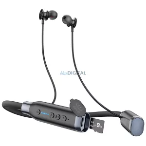 Căști fără fir HOCO bluetooth cu bandă pentru gât ES62 negru