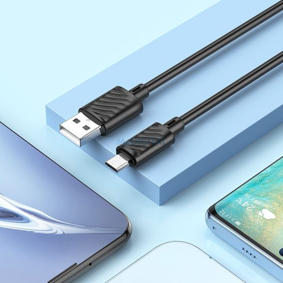 HOCO cablu USB la Micro 2,4A Gratified X88 negru
