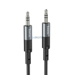   HOCO UPA23 Cablu AUX jack 3,5 mm (apa) - jack 3,5 mm (apa) 1m - gri metalic