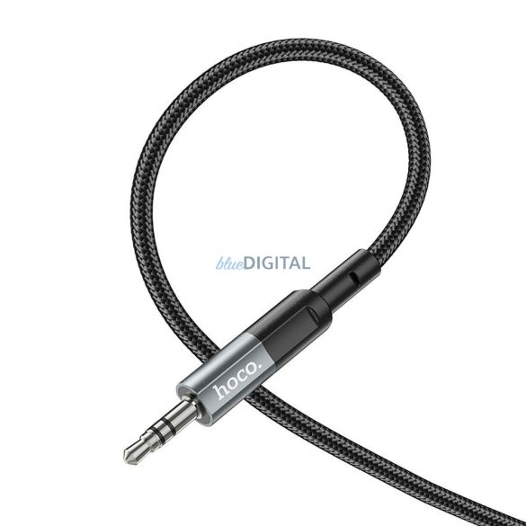 HOCO UPA23 Cablu AUX jack 3,5 mm (apa) - jack 3,5 mm (apa) 1m - gri metalic