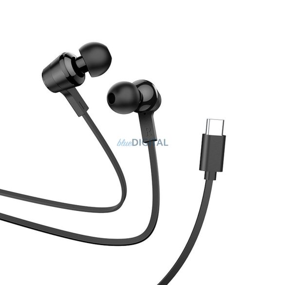 Căști cu fir Hoco M86 cu microfon și conector Type-C - negru