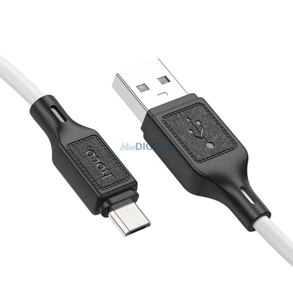 Hoco X90 USB-A - cablu micro USB 2.4A 1m - alb
