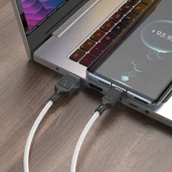 Hoco X90 Cablu USB-A - Type-C 3A 1m - alb